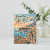 Monte Carlo Monaco Postkarte (Stehend Vorderseite)