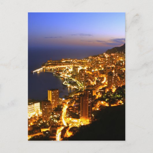 Monte Carlo, Monaco Postkarte (Vorderseite)