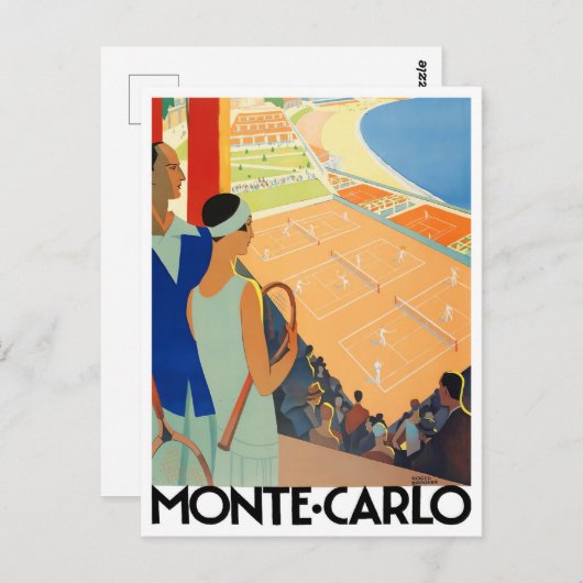 Monte Carlo Monaco Postkarte (Vorne/Hinten)
