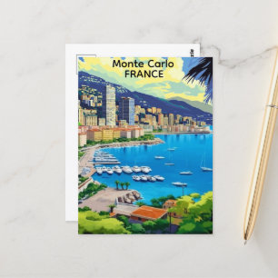 Monte Carlo Monaco Postkarte, Monaco Postkarte