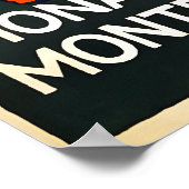 Monte-Carlo Monaco Strand Reiseplakat Poster (Ecke)