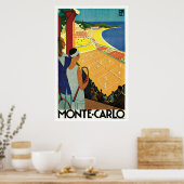 Monte Carlo Monaco Vintag Poster (Küche)