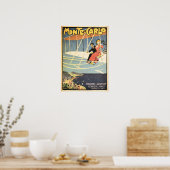 MONTE CARLO MONACO Vintage Art Deco Poster (Küche)