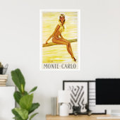 Monte Carlo Monaco Vintage Travel Poster (Heimbüro)