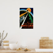 Monte Carlo Monaco Vintages Auto Race Ad Poster (Küche)