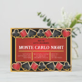 MONTE CARLO NACHT FUNDRAISING EVENT VIP Einladung (Stehend Vorderseite)