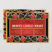 MONTE CARLO NACHT FUNDRAISING EVENT VIP Einladung (Vorne/Hinten)