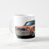 Monte Carlo Orange-Schwarzes Spitzenauto 1972 Kaffeetasse (Vorderseite Links)