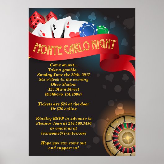 Monte Carlo Poster 26 x 36 (Vorne)