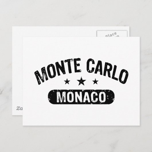 Monte Carlo Postkarte (Vorne/Hinten)