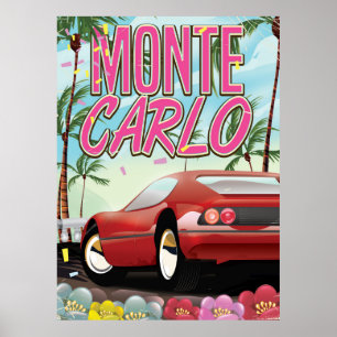 Monte Carlo Reiseplakat Poster
