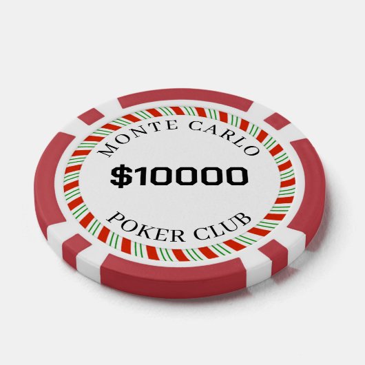 Monte Carlo Smooth mit eigener Marke $10000 14 Gra Pokerchips (Einzeln)