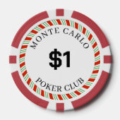 Monte Carlo Smooth mit eigener Marke $14 Gram Pokerchips (Vorderseite)