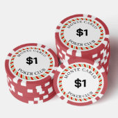 Monte Carlo Smooth mit eigener Marke $14 Gram Pokerchips (Stapel)