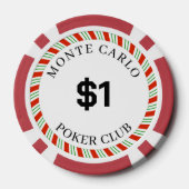 Monte Carlo Smooth mit eigener Marke $14 Gram Pokerchips (Rückseite)