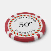 Monte Carlo Smooth mit eigener Marke 50 Cent 14 Gr Pokerchips (Einzeln)