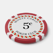 Monte Carlo Smooth mit eigener Marke 5 Cent 14 Gra Pokerchips (Einzeln)