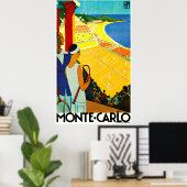 Monte Carlo Vintage Travel Poster (Heimbüro)