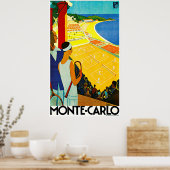 Monte Carlo Vintage Travel Poster (Küche)