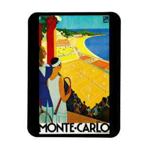 Monte Carlo Vintages Reise-Plakat Magnet