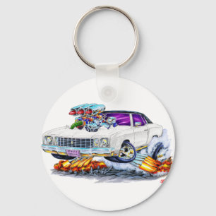 Monte Carlo Weiß-Auto 1972 Schlüsselanhänger