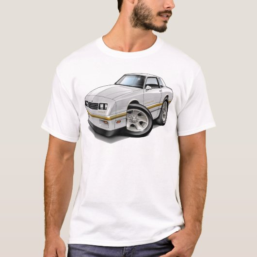 Monte Carlo Weiß-Goldauto 1983-88 T-Shirt (Vorderseite)