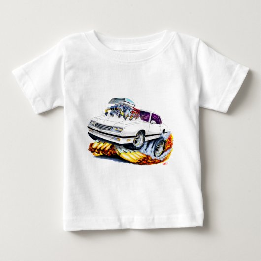 Monte Carlo Weiß-Schwarzes Auto 1986-88 Baby T-shirt (Vorderseite)