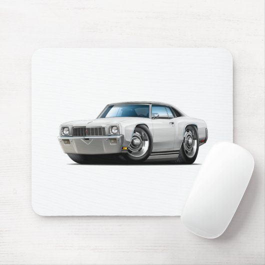 Monte Carlo Weiß-Schwarzes Spitzenauto 1971 Mousepad (Mit Mouse)