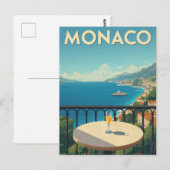 Monte Carlo: Wo das Meer Glitzern Postkarte (Vorne/Hinten)