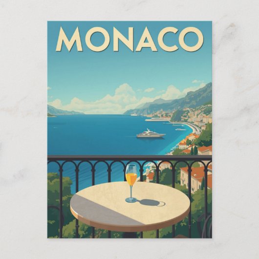Monte Carlo: Wo das Meer Glitzern Postkarte (Vorderseite)
