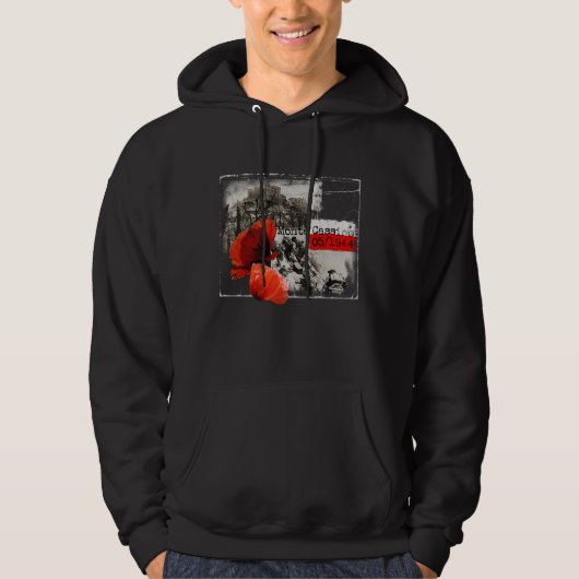 Monte Cassino Battle WW2 Czerwone Maki Poland Hoodie (Vorderseite)