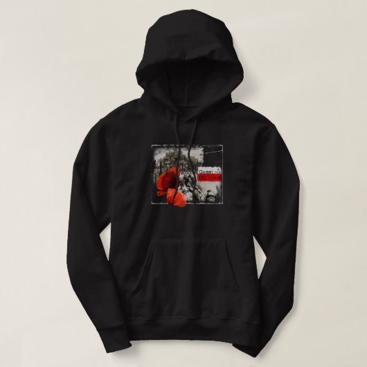 Monte Cassino Battle WW2 Czerwone Maki Poland Hoodie (Design vorne)