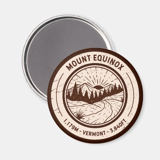 Monte Equinox Vermont Wandern Magnet (Vorderseite/Rückseite)
