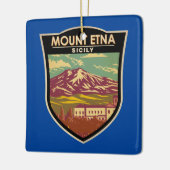 Monte Etna Sizilien Kunstvoll wandern Vintag Keramikornament (Links)