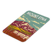 Monte Etna Sizilien Kunstvoll wandern Vintag Magnet (Linke Seite)