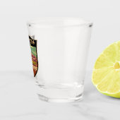 Monte Etna Sizilien Kunstvoll wandern Vintag Schnapsglas (Rechts)