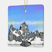Monte Fitz Roy Bergwelt Keramikornament (Links)