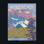 Monte Fitz Roy Patagonia Reisen Vintag Postkarte<br><div class="desc">Monte Fitz Roy im Vektorgrafik-Stil. Monte Fitz Roy ist ein Berg in Patagonien,  an der Grenze zwischen Argentinien und der Chile.</div>
