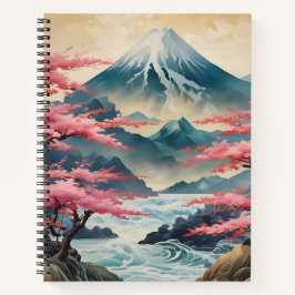 Monte Fuji y Sakura Notizblock