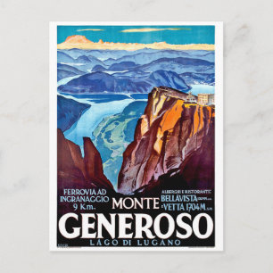 Monte Generoso, areal view, Schweiz Postkarte