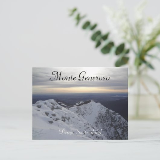 Monte Generoso, Ticino - Schweiz Postkarte (Stehend Vorderseite)