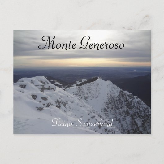 Monte Generoso, Ticino - Schweiz Postkarte (Vorderseite)