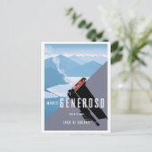 Monte Generoso Travel Poster Illustration Postkart Postkarte (Stehend Vorderseite)
