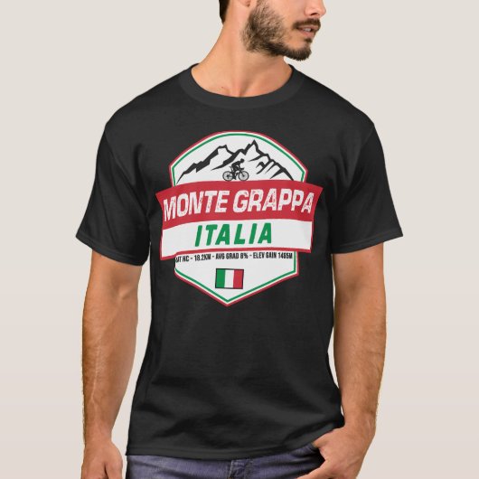 Monte Grappa Cycling Italien T-Shirt (Vorderseite)