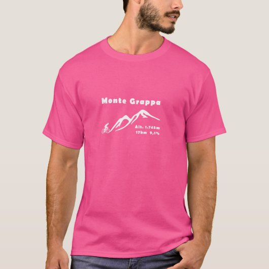 Monte Grappa, Italien, Giro, Radfahren, Alpen, Fah T-Shirt (Vorderseite)