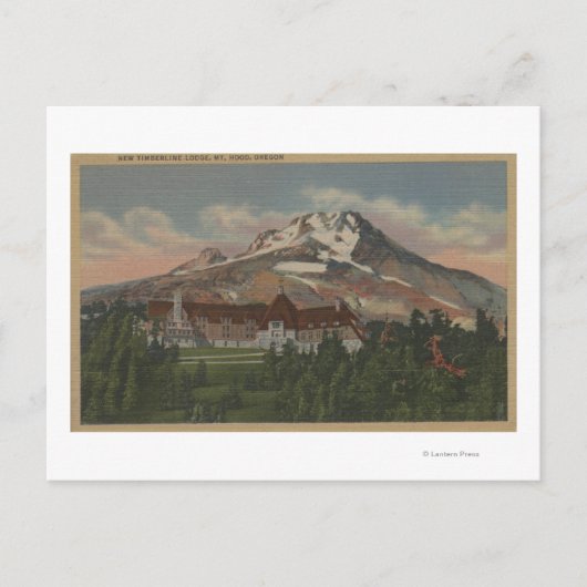 Monte Hood, Oregon - Aussicht auf die neue Timberl Postkarte (Vorderseite)
