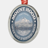 Monte Hood (Winter) Silbernes Ornament (Links)