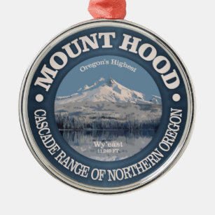 Monte Hood (Winter) Silbernes Ornament
