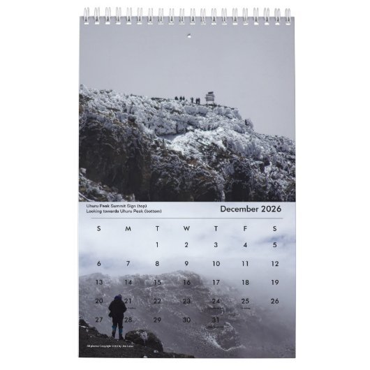 Monte Kilimanjaro und Monte Meru 2023-24 Kalender (Dez 2026)