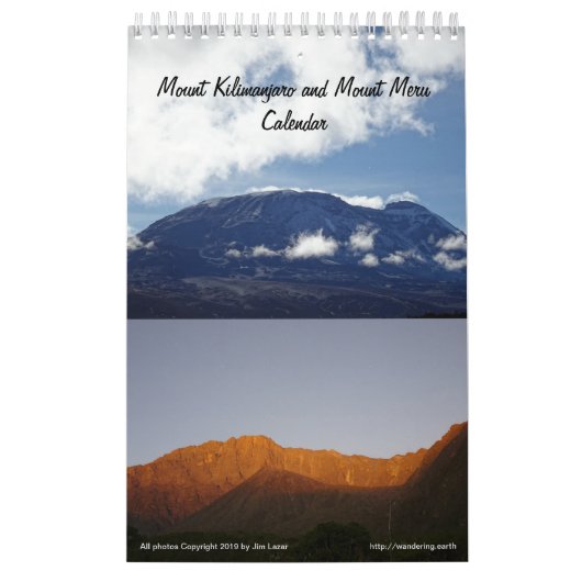 Monte Kilimanjaro und Monte Meru 2023-24 Kalender (Titelbild)